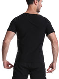 High-Performance Mens Compression Sweat Sauna T-Shirt - Enhance Workout Efficiency with Moisture-Wicking, Four-Way Stretch, Body Shaping, and Quick-Drying Technology - Ideal for Fitness, Gym, and Athletic Activities