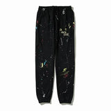 galleriesy pant designer pants galleriesy dept letter print galleries denim straight sweatpants speckled letter print pant 0032