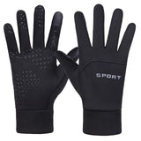 Touchscreen Winter Gloves - Knit Polyester Fabric, Pull-On Closure, Wind & Water-Resistant, Non-Slip Grip - Suitable for Cycling, Skiing & Sports Activities for Men & Women - Hand Washable