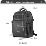 Outdoor Bags Military Tactical Backpack 3 Day Assault Pack Army Molle Bag 38/45L Large Outdoor Waterproof Hiking Camping Travel 600D Rucksack 231011