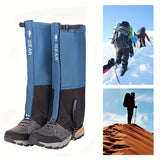 1 Pair Breathable PA Nylon Leg Gaiters with Fastener Tape, Adjustable Water-Resistant Snow Boot Gaiters for Hiking and Camping