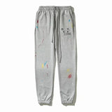 galleriesy pant designer pants galleriesy dept letter print galleries denim straight sweatpants speckled letter print pant 0032