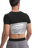 High-Performance Mens Compression Sweat Sauna T-Shirt - Enhance Workout Efficiency with Moisture-Wicking, Four-Way Stretch, Body Shaping, and Quick-Drying Technology - Ideal for Fitness, Gym, and Athletic Activities