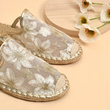 Elegant Floral Women's Mules - Lightweight, Breathable, & Comfortable, All-Season Slip-on with Round Toe Design