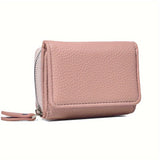 Minimalist New Short Trifold Mini Wallet, Women's Multifunctional Clutch Coin Purse, Versatile Credit Card Holder