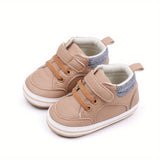 Boy's Non Slip Soft Sole Faux Leather Shoes, Durable Casual Sneakers For Kid's Outdoor Activities