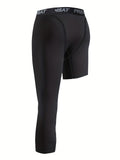 ComfyFit Asymmetric Compression Pants - Men's Skinny Fit Leggings for Outdoor Activities - Breathable, Stretchy, and Moisture-Wicking Comfort for Running, Hiking, and Fitness Enthusiasts