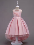 Girls Gorgeous High-low Tail Tutu Dress Kids Clothes Christmas Gift Birthday Wedding Performance