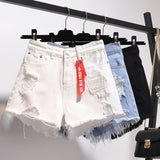 New European and American Loose Wide Leg Hot Pants Light Color Women's Denim Shorts Slimming Girls Super Short Shorts Wholesale