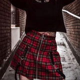 GREATNFB One Piece Dropshipping Skirt European and American Hot 2020 New   Plaid Zipper A- line Skirt Skirt