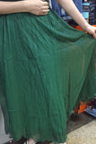 GREATNFB Cross-Border Big Hem Skirt European and American New Slimming Summer Chiffon Long Dress Brocade Silk