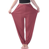 greatnfb Women's Spring, Summer, Autumn and Winter Square Dance High Waist Elastic Length plus-Sized plus Size Yoga Sports Casual Pants Home Anti-Mosquito Pants