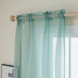 2pcs Solid Color Sheer Curtains, Light Filtering Privacy Voile Drapes, Sheer Window Curtains For Bedroom Living Room, Home Decoration, Room Decoration