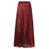 GREATNFB 2020 Spring and Summer New Pleated Skirt Long Skirt Wholesale European and American plus Size High Waist Big Swing Golden Beach Skirt for Women