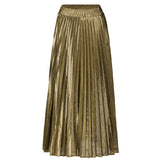 GREATNFB 2020 Spring and Summer New Pleated Skirt Long Skirt Wholesale European and American plus Size High Waist Big Swing Golden Beach Skirt for Women