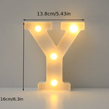 16cm LED Alphabet Light, Luminous Letter and Number Night Light for Family, Bar, Wedding, Birthday, Christmas Party Decoration