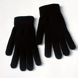 [5 Pairs ] Gloves Winter General-purpose Thickened Velvet Warm Outdoor Cycling Cashmere Black Knitted Simple Trend Gloves