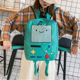 Vibrant Geometric Anime Backpack - Durable Oxford Textile, Spacious Interior, Zipper Closure, Polyester Lining, Perfect School Bag for Students and Anime Fans