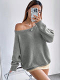 NEW EZwear Solid Khaki Raglan Sleeve Sweater