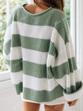 Color Block Drop Shoulder Sweater