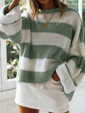 Color Block Drop Shoulder Sweater