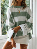 Color Block Drop Shoulder Sweater