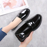 Stylish Chunky Heel Loafers for Women - Comfortable Slip-On Dress Shoes with Preppy Fashion Style, Soft Insoles, and Durable Outsoles for All-Day Wear