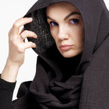 Boho Chic Hooded Scarf - Warm, Windproof Shawl for Autumn & Winter | Polyester, Elastic Fit