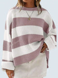 Color Block Drop Shoulder Sweater