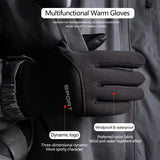 Touchscreen Winter Gloves - Knit Polyester Fabric, Pull-On Closure, Wind & Water-Resistant, Non-Slip Grip - Suitable for Cycling, Skiing & Sports Activities for Men & Women - Hand Washable