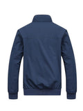 Men's casual stand-up collar slim jacket, solid color style, new choice for sports and leisure