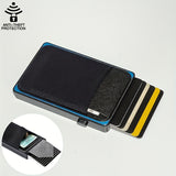 RFID Blocking Card Holder, Aluminum Smart Wallet, Metal Pop Button Purse, Can Accommodate 6-8 Cards Unisex Bag For Daily Use