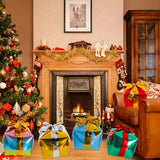3pcs Set 22" Christmas Gift Box Balloons with Assorted Ribbons - Perfect for Holiday Parties & Decorations, No Power Needed