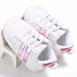 Chic Lightweight Baby Sneakers: Non-Slip, Embroidered Slip-Ons for All-Season Comfort