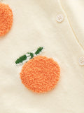 Adorable Girls’ Fruit Motif Cardigan - Cozy Cotton, Spring/Fall Ready, Easy Button-Up, Stylish Comfort Fit