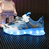 Vibrant Night Light Shoes - Rechargeable, Colorful, Luminous, Mesh Breathable, Spring and Summer Essential for Boys and Girls - Casual Sports Shoes with Nighttime Visibility