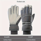 Winter Ski Gloves with Velvet Lining - Waterproof & Windproof, Ideal for Skiing, Outdoor Activities & Hiking