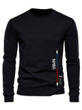 LHeurystic Men's Thermal Fleece-Lined Long Sleeve T-Shirt - Casual & Outdoor Wear, Stretchy Polyester Blend, Machine Washable