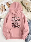 Cozy Alphabet Knit Hoodie for Women – Casual Long Sleeve Sweatshirt with Pocket, Easy-Care Fall/Winter Wear