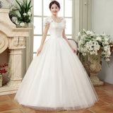 Spring  New plus Size Wedding Dress Slim Fit Slim Double-Shoulder Floor-Length Fat Lace Flower off-Shoulder Women