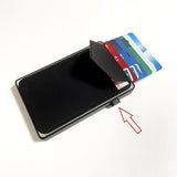 RFID Blocking Card Holder, Aluminum Smart Wallet, Metal Pop Button Purse, Can Accommodate 6-8 Cards Unisex Bag For Daily Use