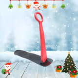 Festive Foldable Snowboard for Outdoor Ski Training - PE Material, Black, Flat Tail, Suitable for All Mountain Terrain, Beginner Level, No Bindings, Perfect for Christmas And Halloween