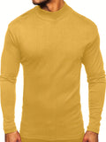 Thermal Fitness Long Sleeve T-Shirt for Men - Warm and Cozy Winter Workout Shirt - Solid Color, Thick, Breathable, Moisture-Wicking, Quick-Drying, Casual Wear for Outdoor Activities