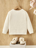 Adorable Toddler Girl's Sequin Embroidered Cable Knit Sweater - Soft, Long Sleeve, Warm, and Stylish Top for Fall and Winter - Perfect for Infant and Little Girls' Everyday Wear