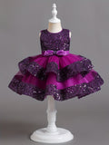 Infant Toddler Girls New Children's Dress Sequin Princess Dress Female Baby High-end Birthday Party Dress