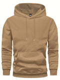 4 Pcs Men's Solid Color Hoodie - Soft, Breathable, Casual Long Sleeve Hooded Sweatshirt with Kangaroo Pocket for Outdoor Activities, Daily Wear, and Travel - Comfortable, Relaxed Fit