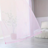 2pcs Solid Color Sheer Curtains, Light Filtering Privacy Voile Drapes, Sheer Window Curtains For Bedroom Living Room, Home Decoration, Room Decoration
