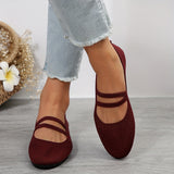 Womens Chic Solid Slip-On Flats - Ultra-Comfortable, Lightweight & Breathable - Soft Sole, Knitted Upper, Effortless Style