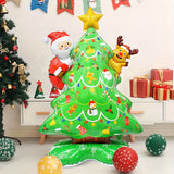 1pc, 61 inch or 22 inch Moose Christmas Tree Aluminum Balloon, Christmas Party Balloons - Great for Christmas themed events and scene decorations!