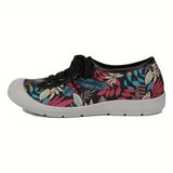 Stylish Graffiti Pattern Flat Shoes - Ultra-Comfortable, Versatile Low Top with Easy-to-Wear Lace Up Closure - Designed for Active Women, Perfect for Outdoor Activities